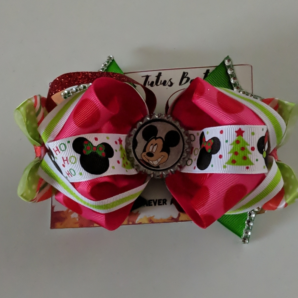 Mickey mouse red bow